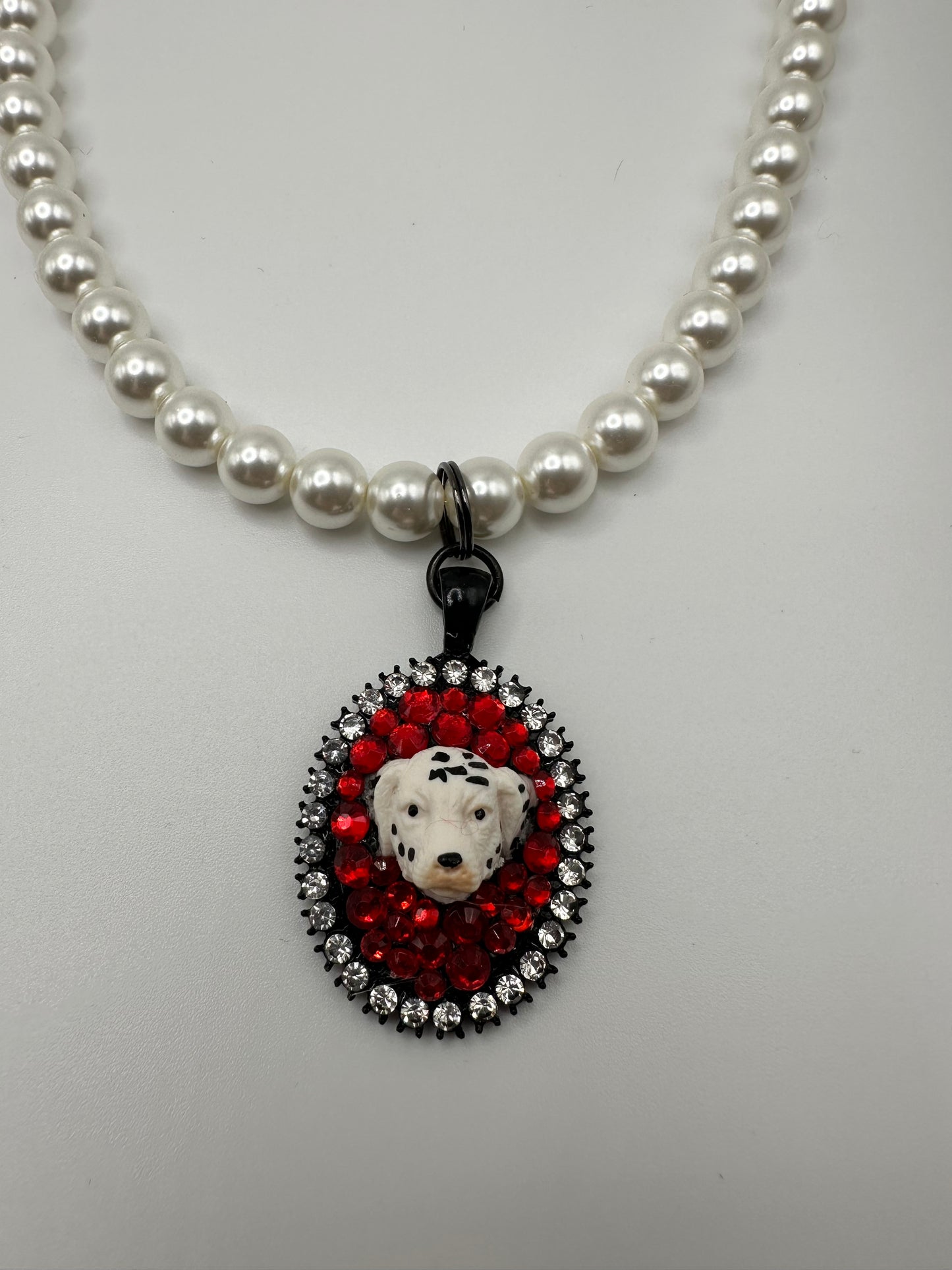 Ruff in Red Dalmatian Necklace