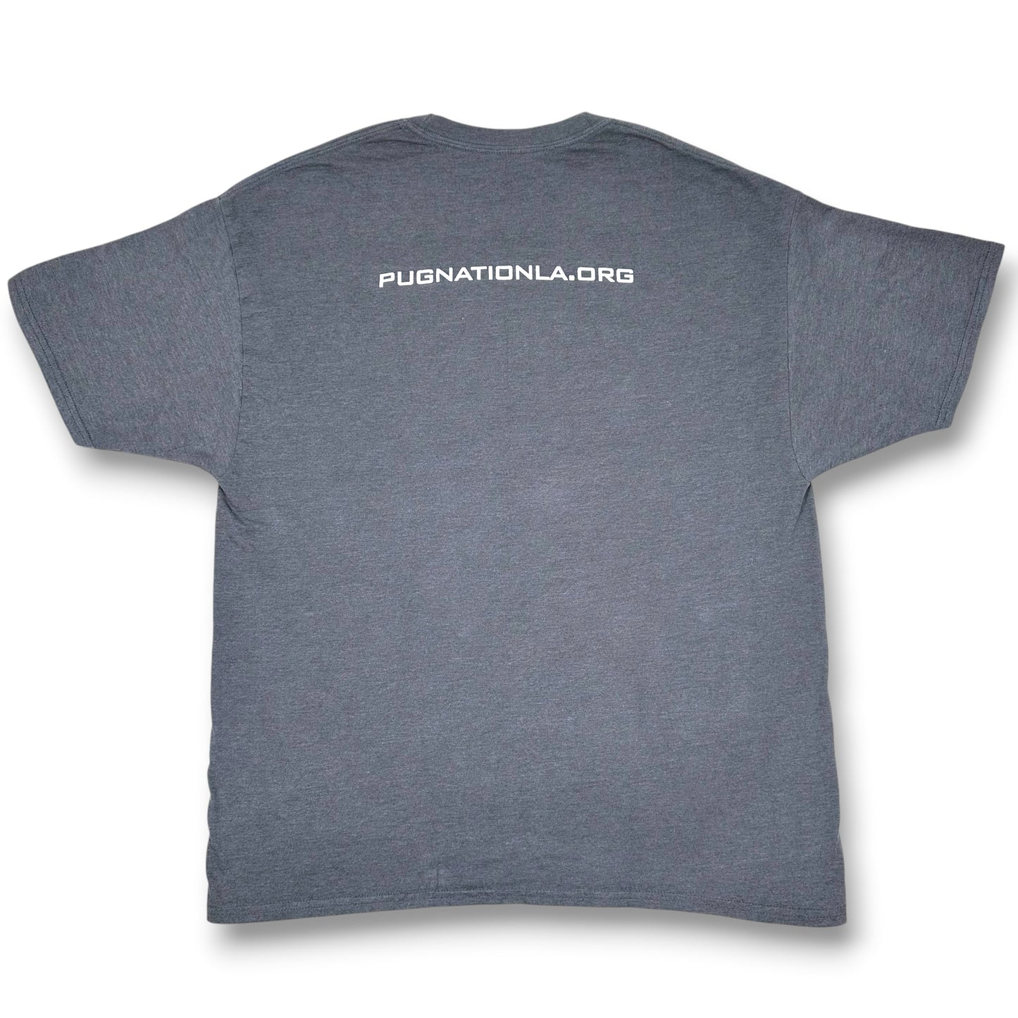 Ying and Yang Pugs Grey Tee with Lace Collar