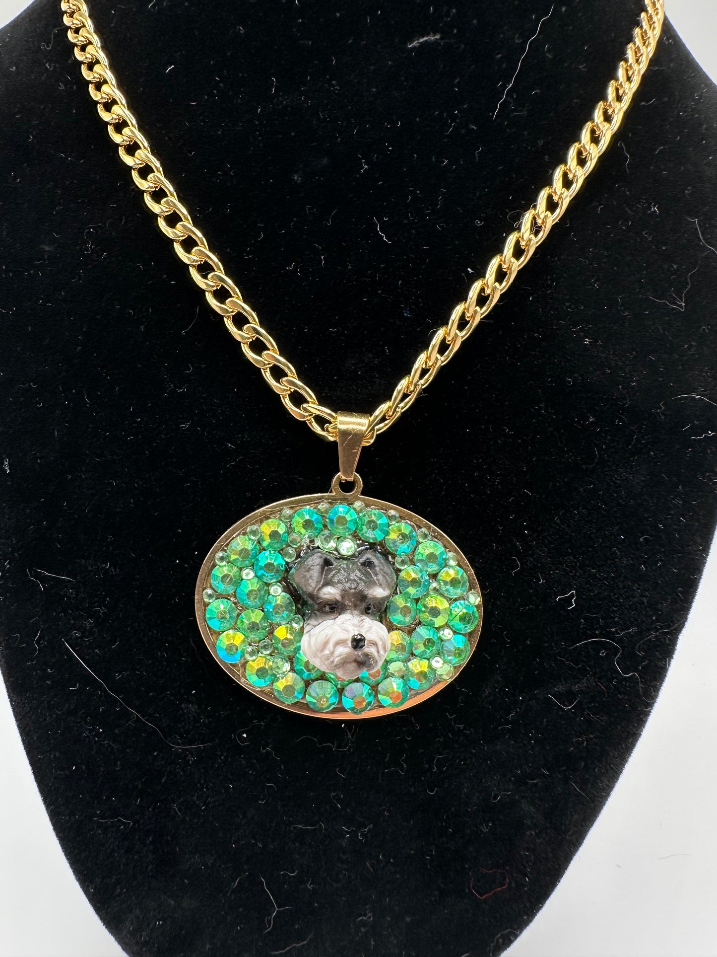 Schnauzer Emerald City Necklace
