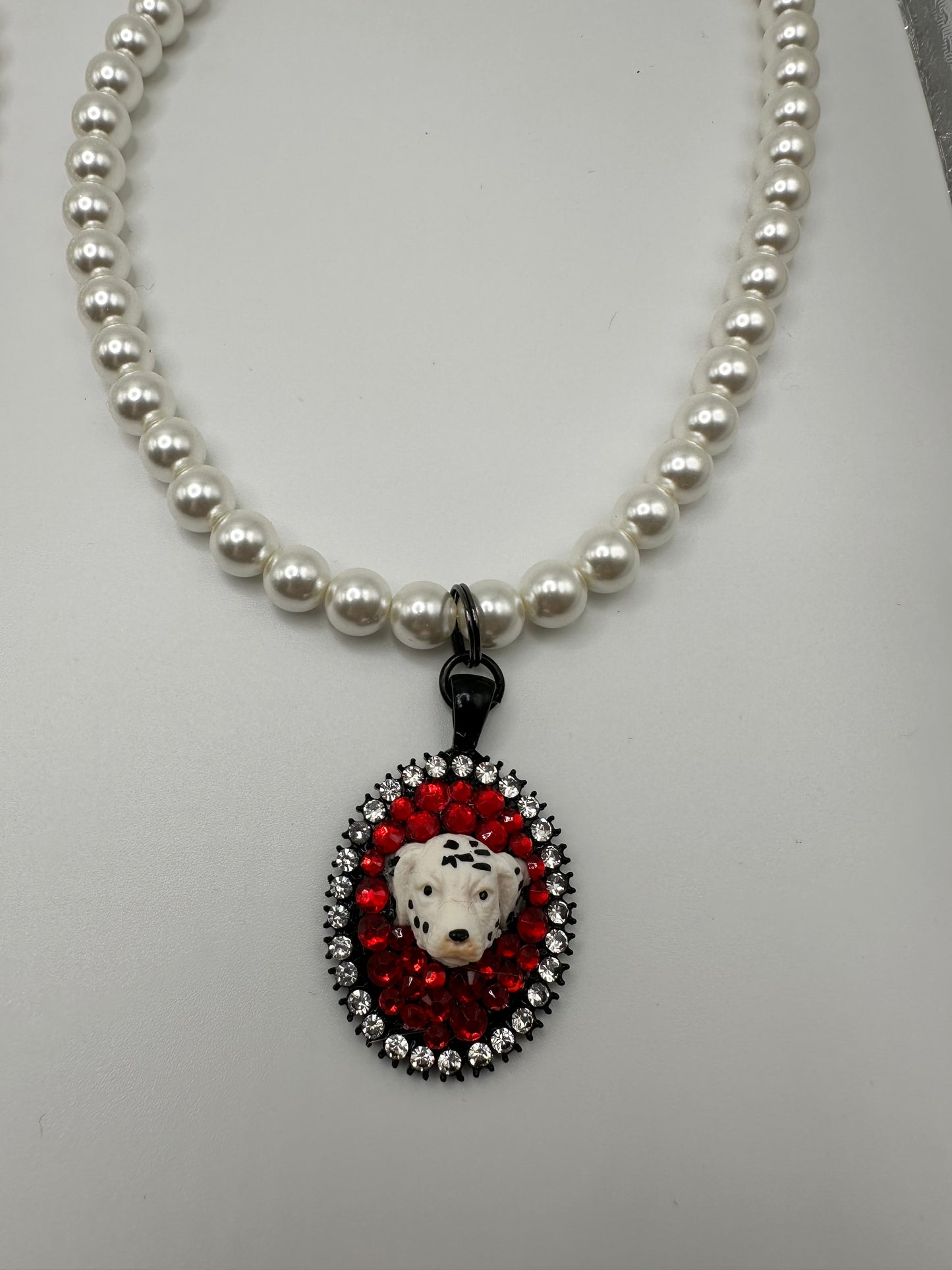 Ruff in Red Dalmatian Necklace