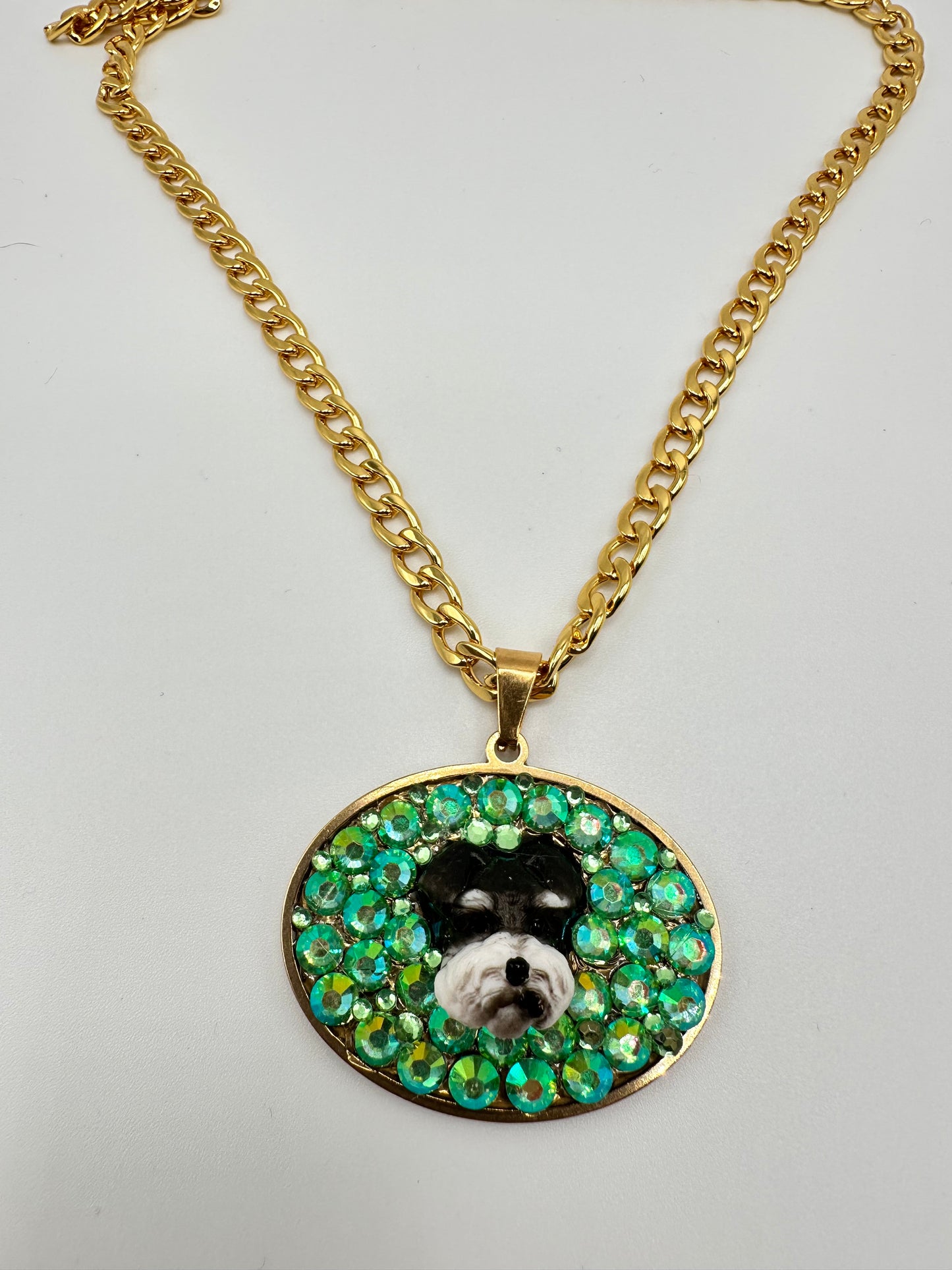 Schnauzer Emerald City Necklace