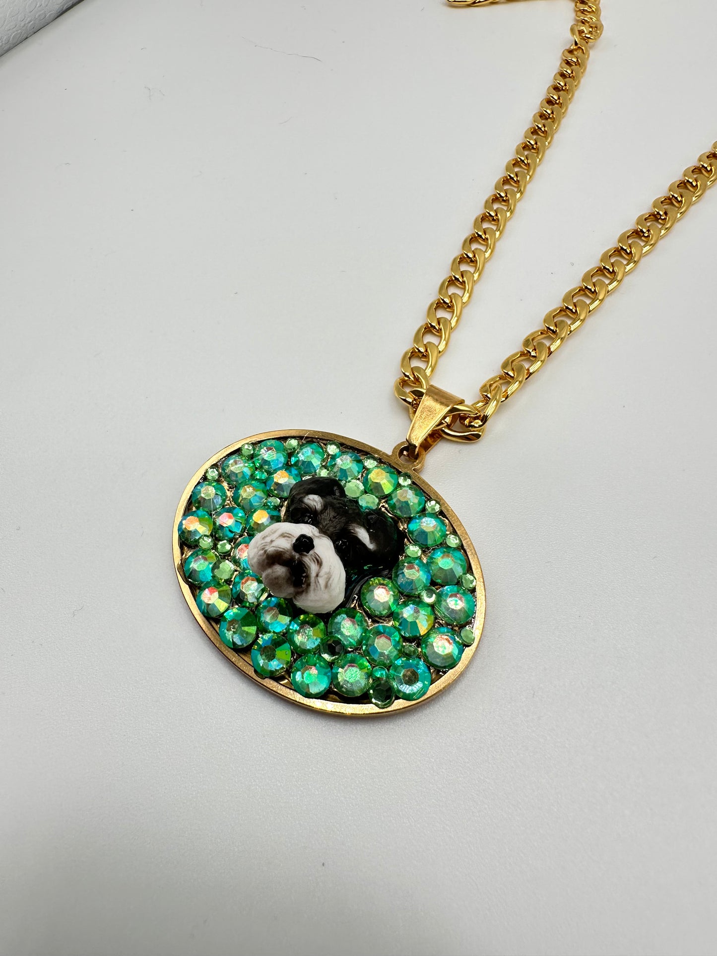 Schnauzer Emerald City Necklace