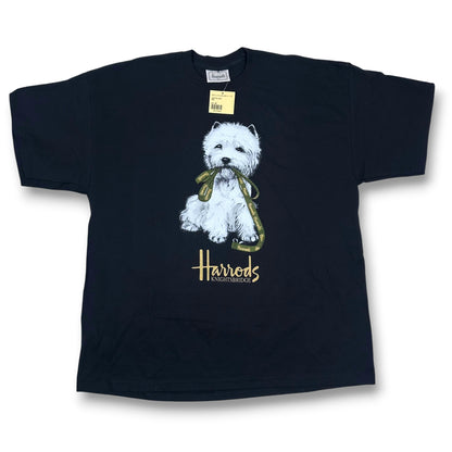 Vintage Harrod’s Scottish Terrier Black Tee with Tags