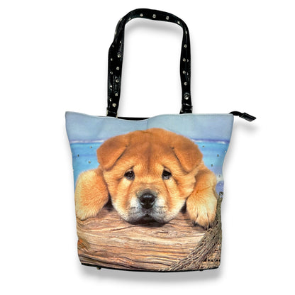 Dog Studded Shoulder Purse