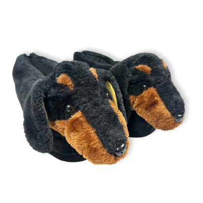 Daschund Fuzzy Slipper NEW Sz 7-8