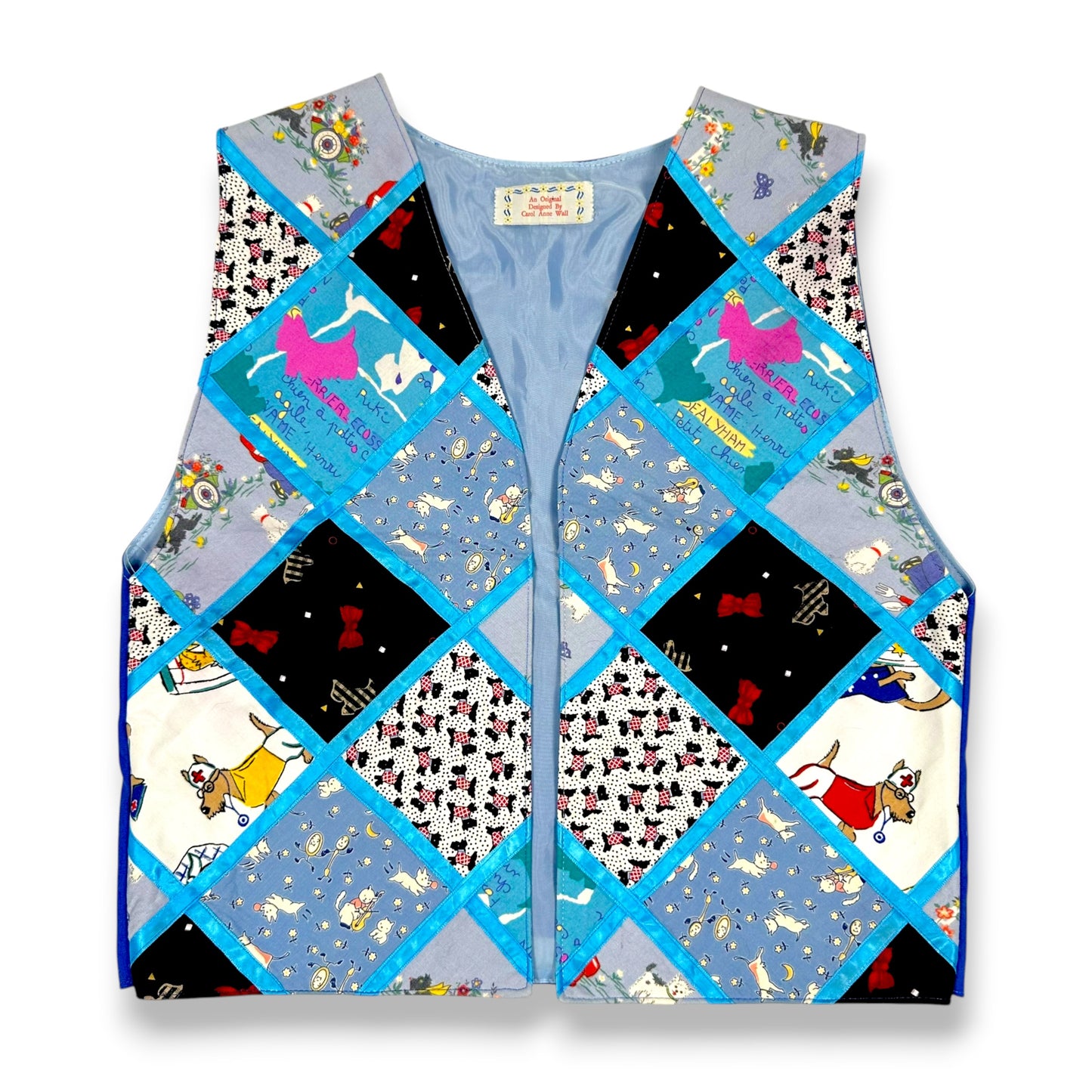 Vintage Handmade Scottish Terrier Themed Open Vest