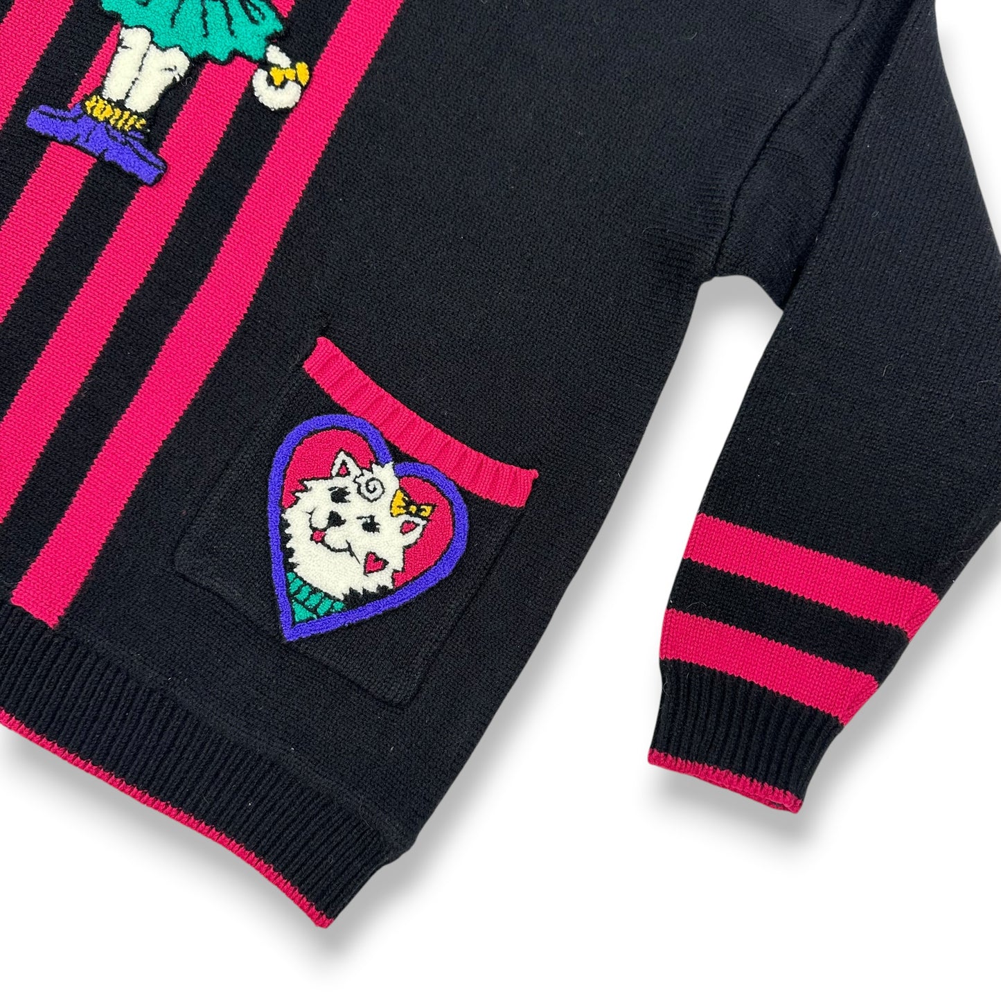 Vintage 80’s Bright Cat Sweater