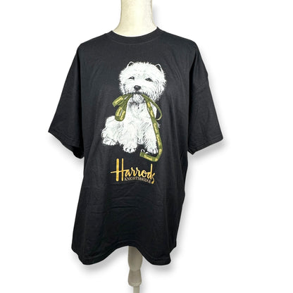 Vintage Harrod’s Scottish Terrier Black Tee with Tags