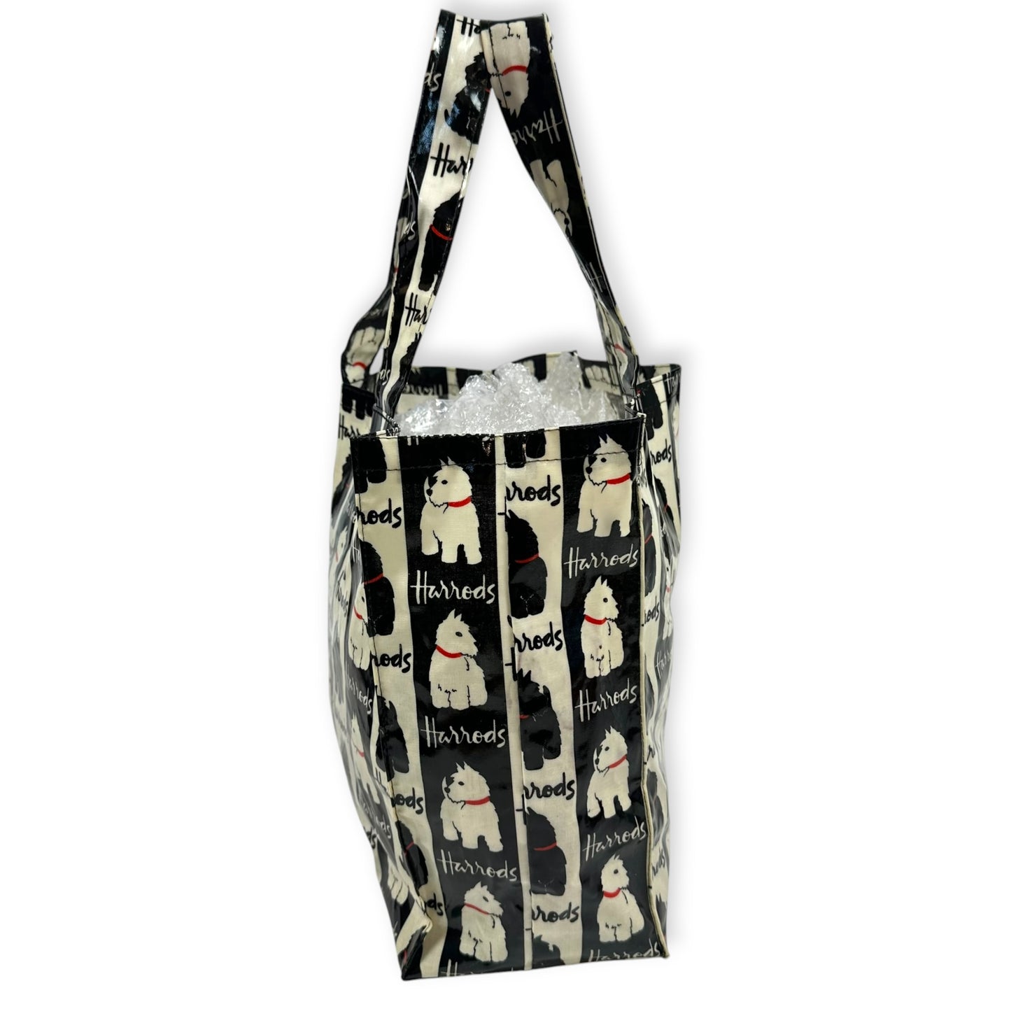 Vintage Harrods Terrier Black and White Tote