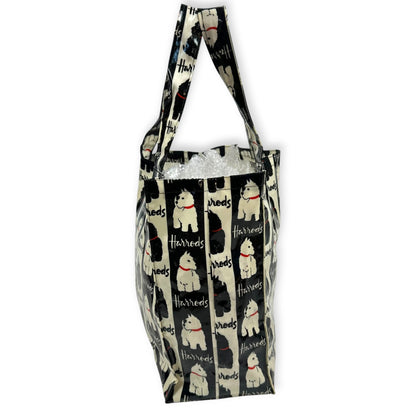 Vintage Harrods Terrier Black and White Tote