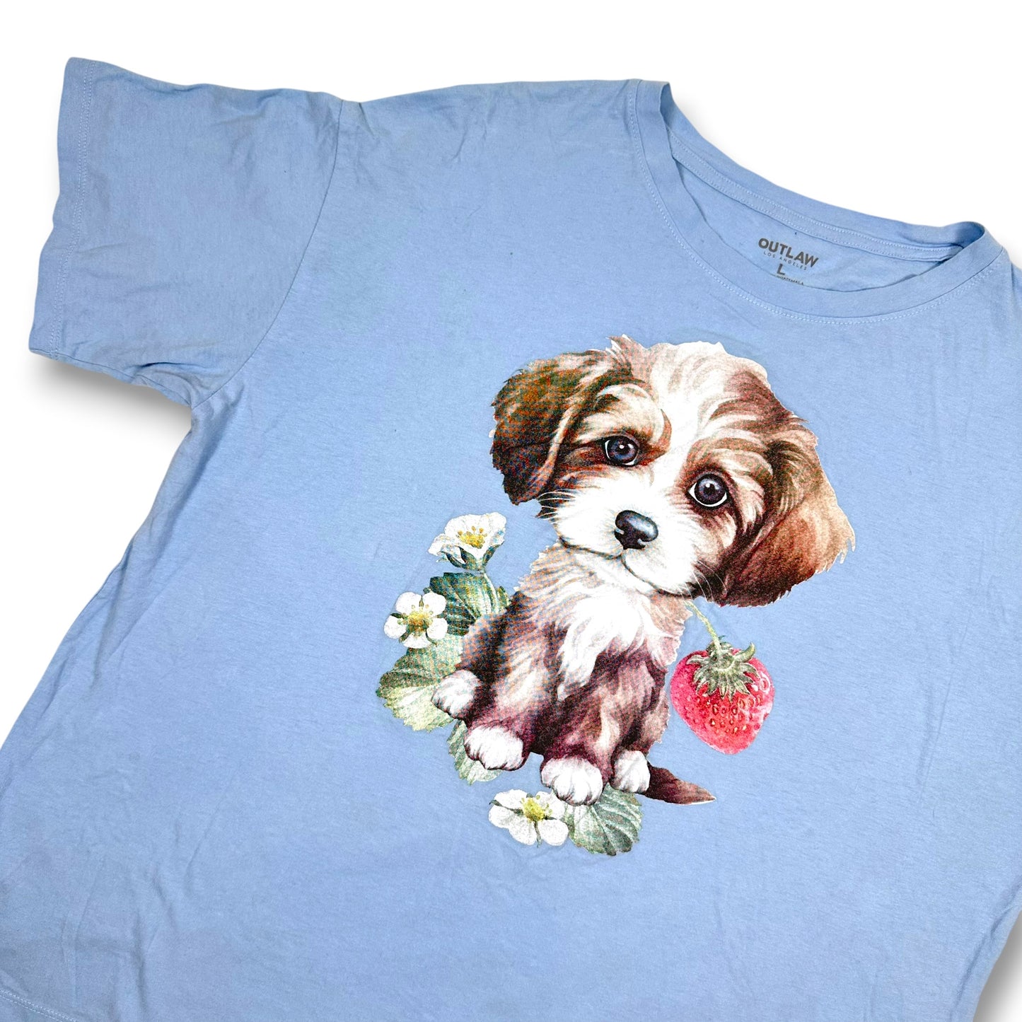 Puppy Eyes Light Blue Tee