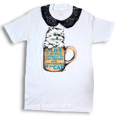 I Do It All for My Cat Tee with Lace Collar
