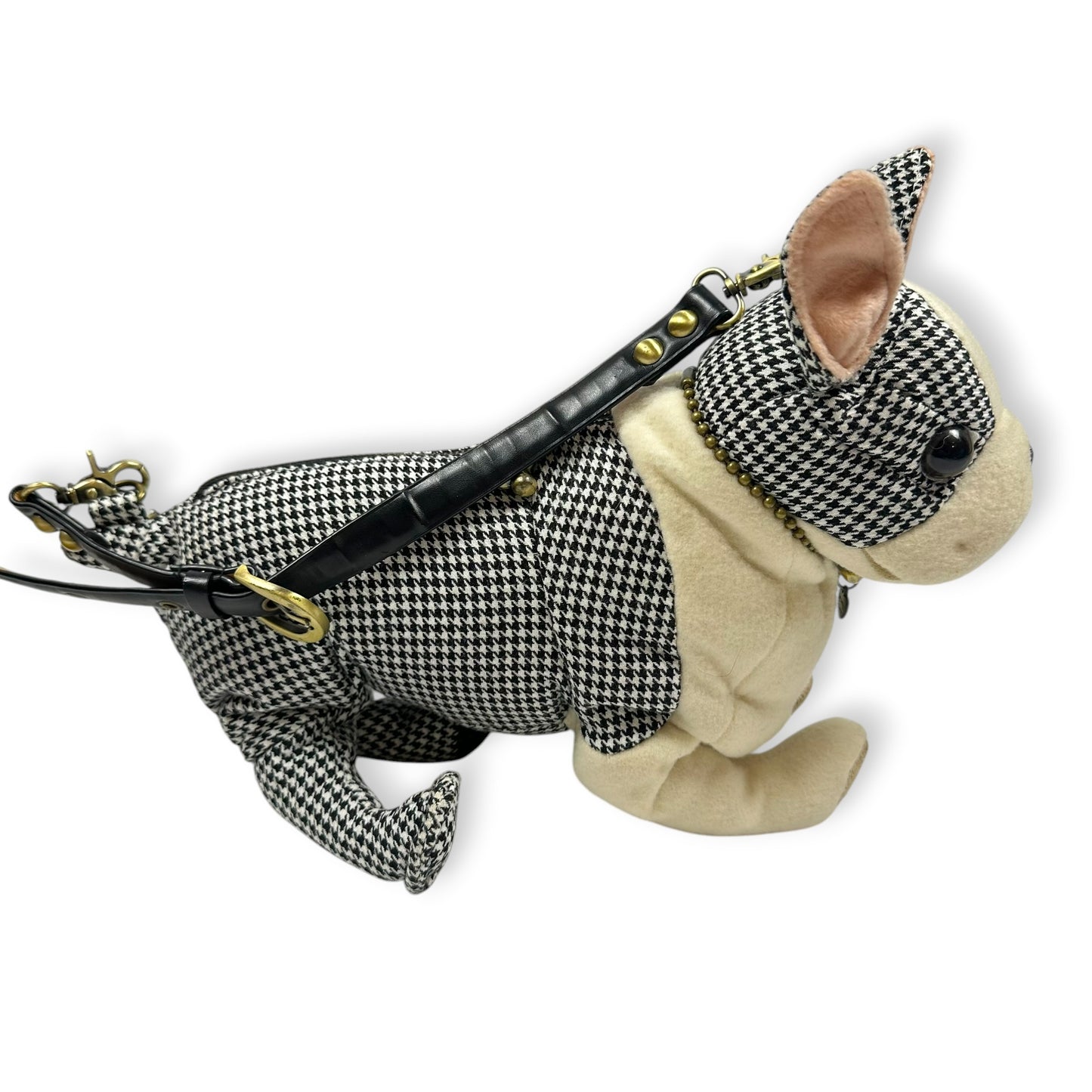 Vintage Fuzzy Nation Frenchie Bulldog Gingham Purse