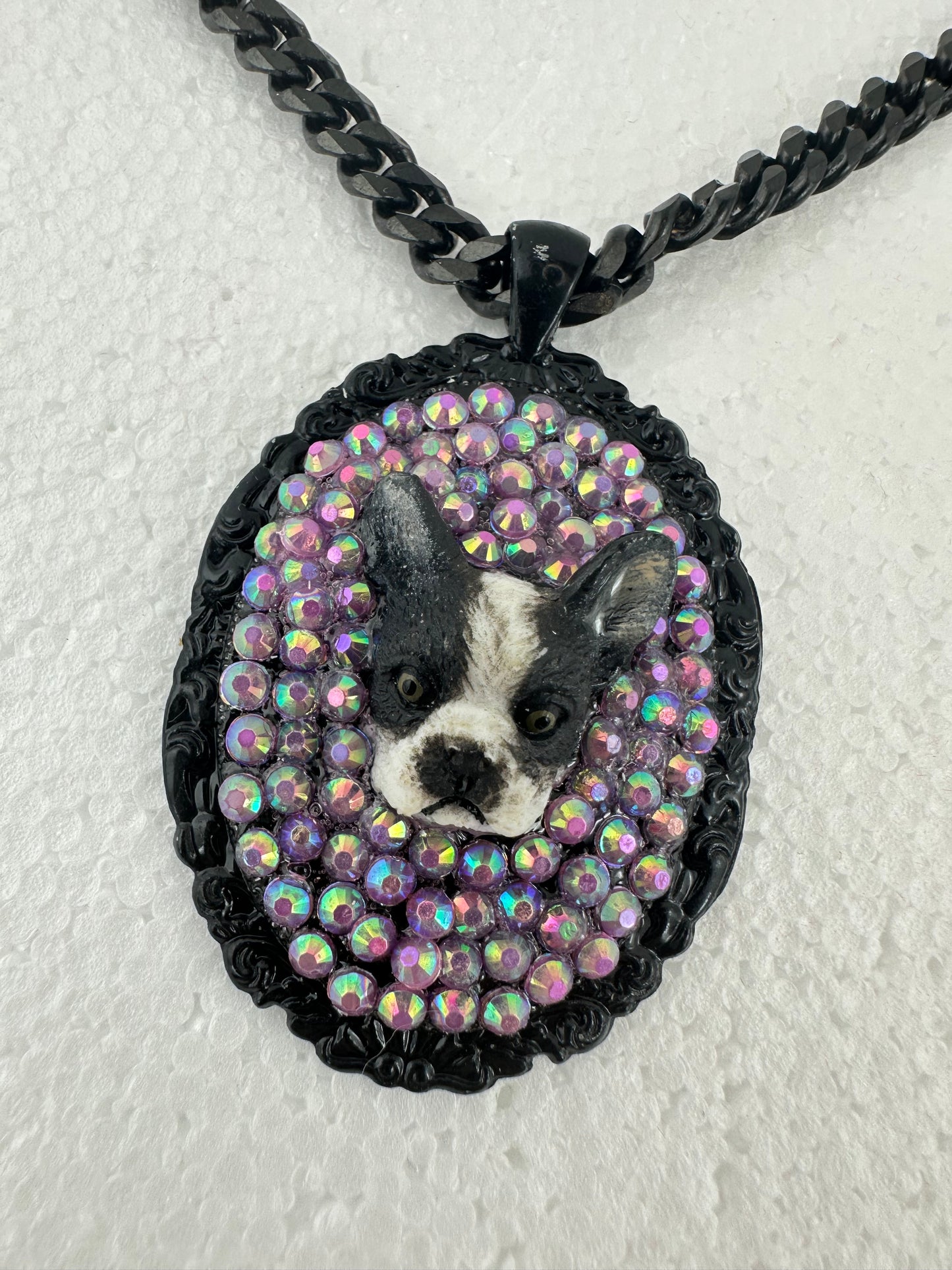 Purple n' Punk French Bulldog Neecklace