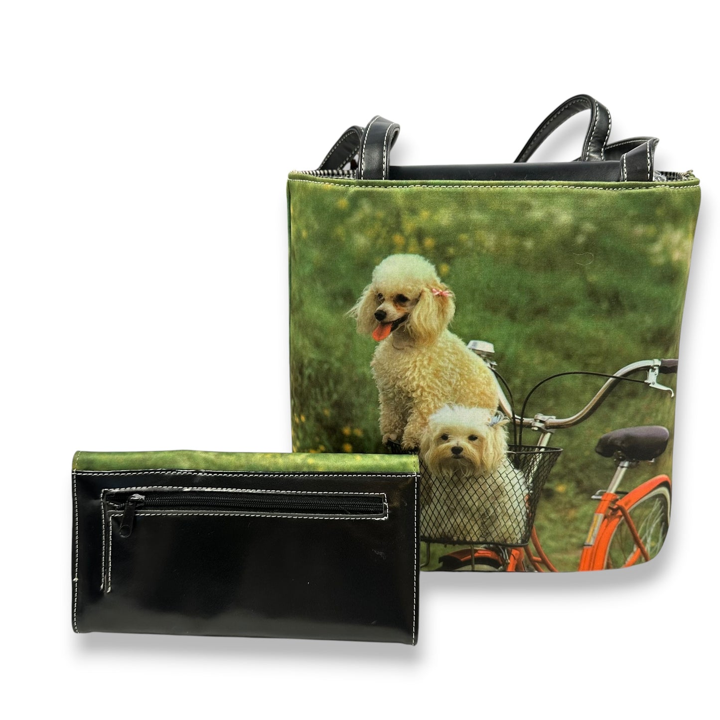 Poodle Playfulness Purse & Wallet Set