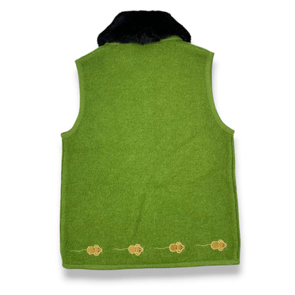 Vintage Green Cat & Mouse Sweater Vest