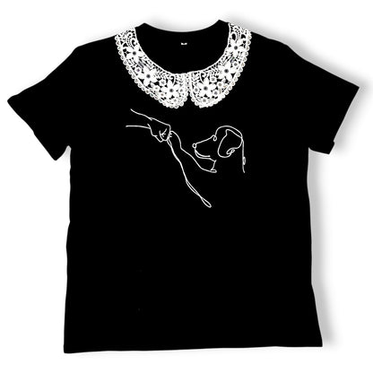 Power of the Paw Tee with Lace Collar