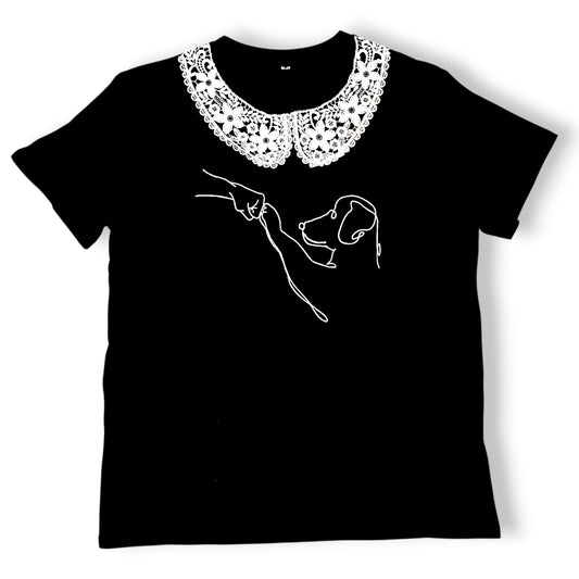 Power of the Paw Tee with Lace Collar