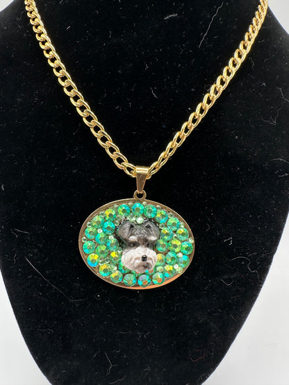Schnauzer Emerald City Necklace