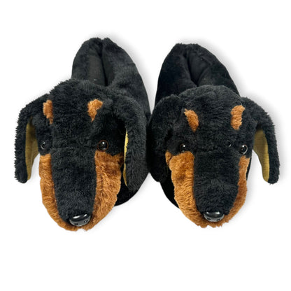 Daschund Fuzzy Slipper NEW Sz 7-8