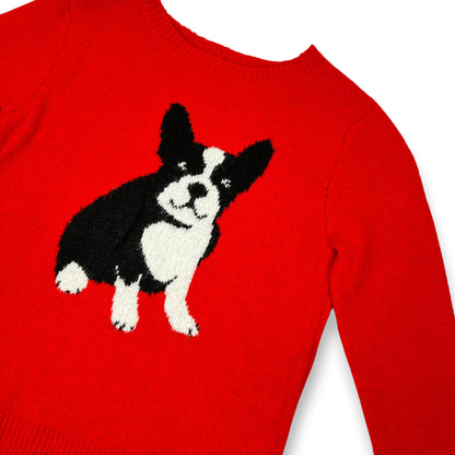 Boston terrier paints the town red sweater