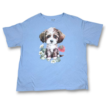Puppy Eyes Light Blue Tee