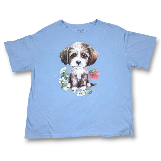 Puppy Eyes Light Blue Tee