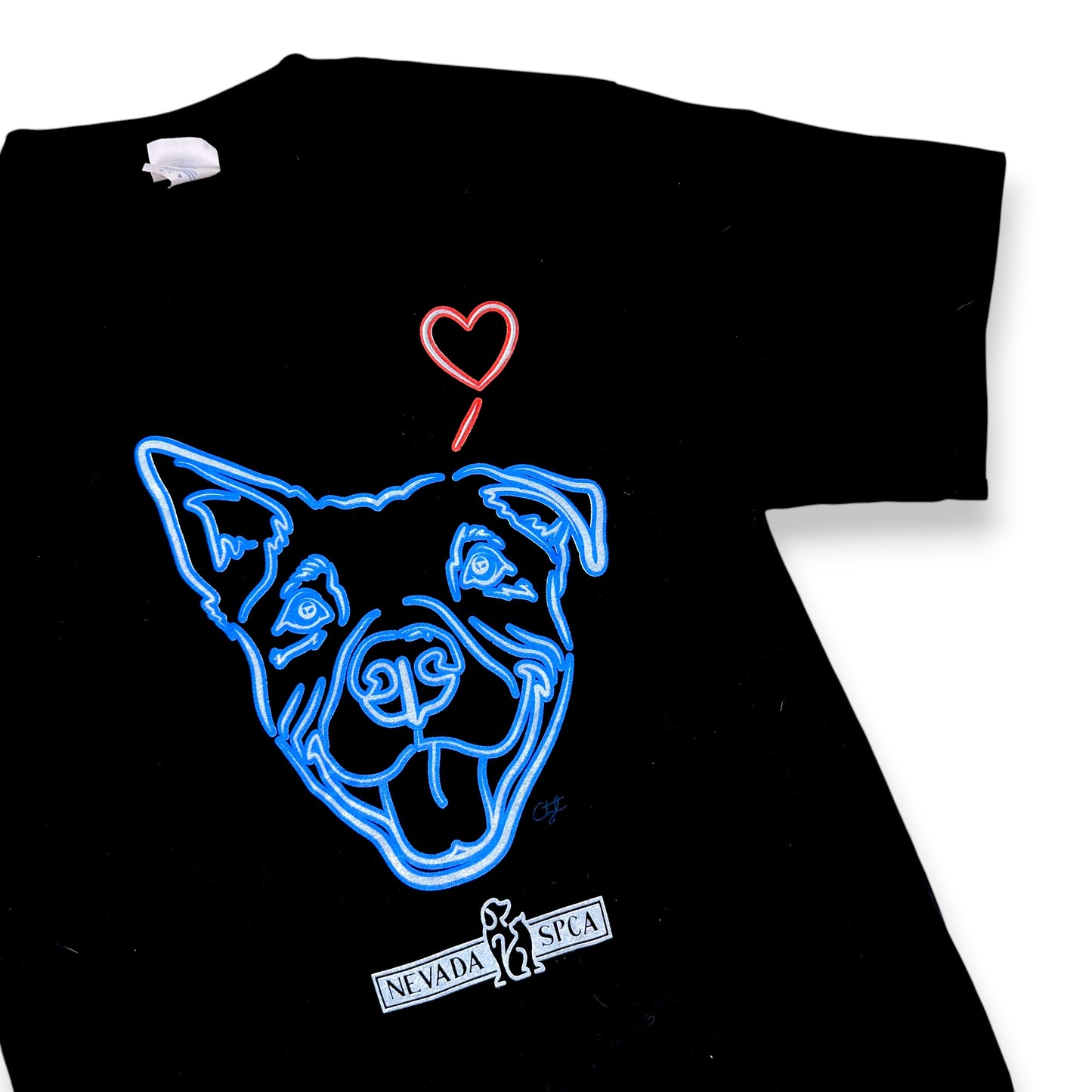 Neon Lights Dog Themed Tee