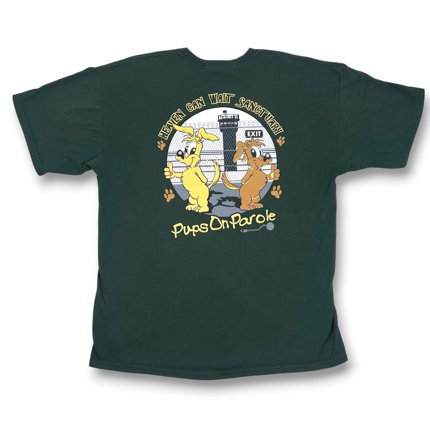 Pups on Parole Hunter Green Tee