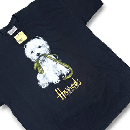 Vintage Harrod’s Scottish Terrier Black Tee with Tags