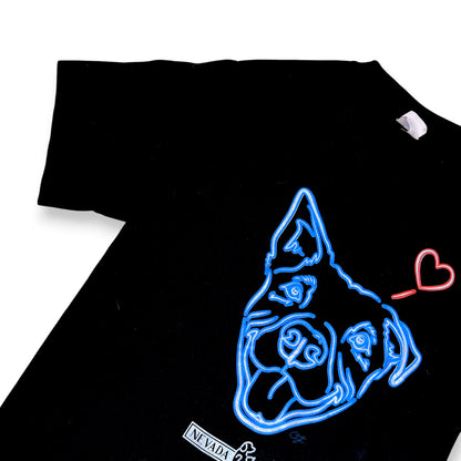 Neon Lights Dog Themed Tee
