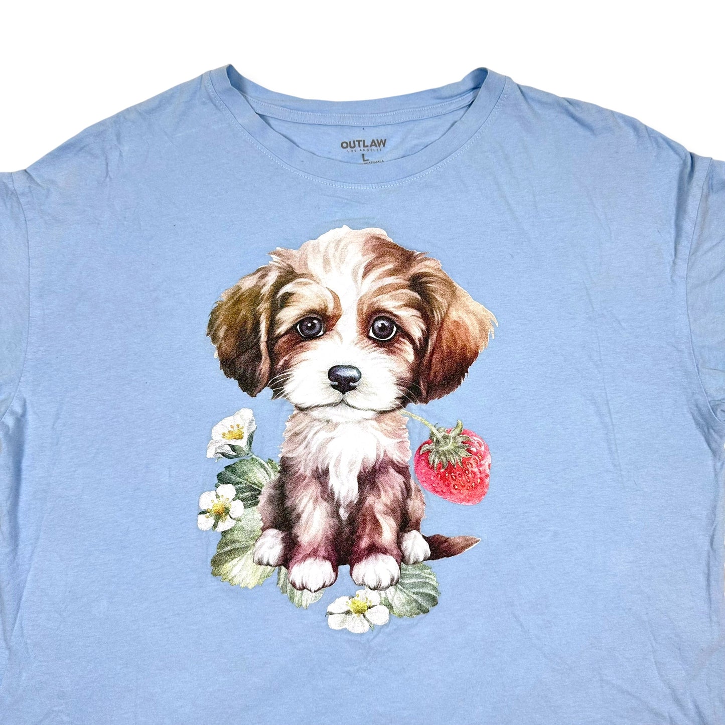 Puppy Eyes Light Blue Tee