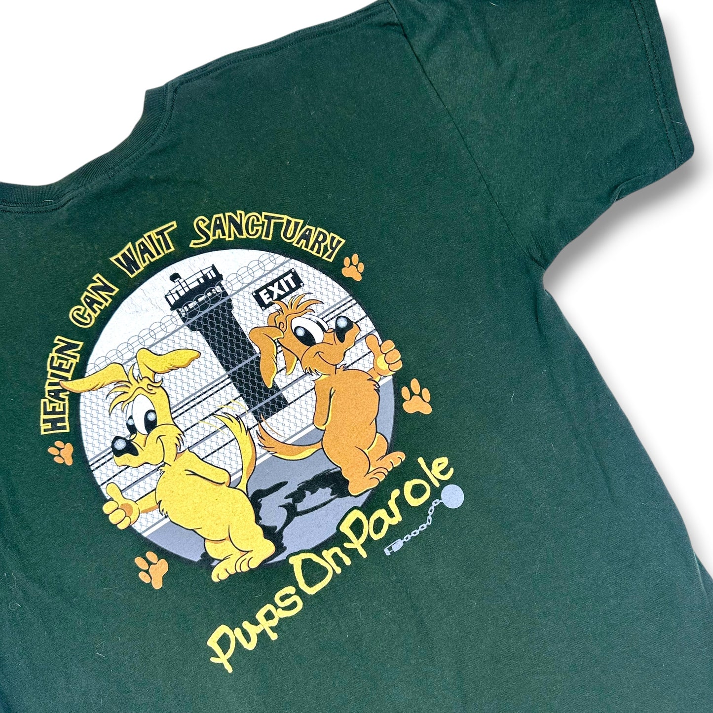 Pups on Parole Hunter Green Tee