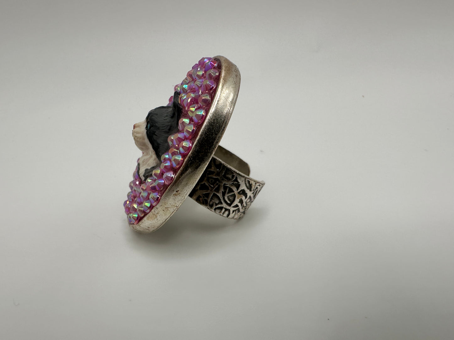 Femme Feline Pink Rhinestone Ring