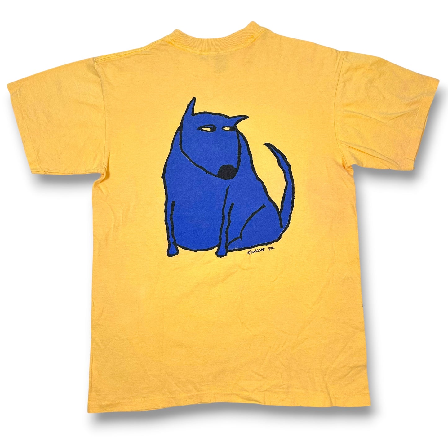 Blue Dog Serves Sass on Yellow Tee