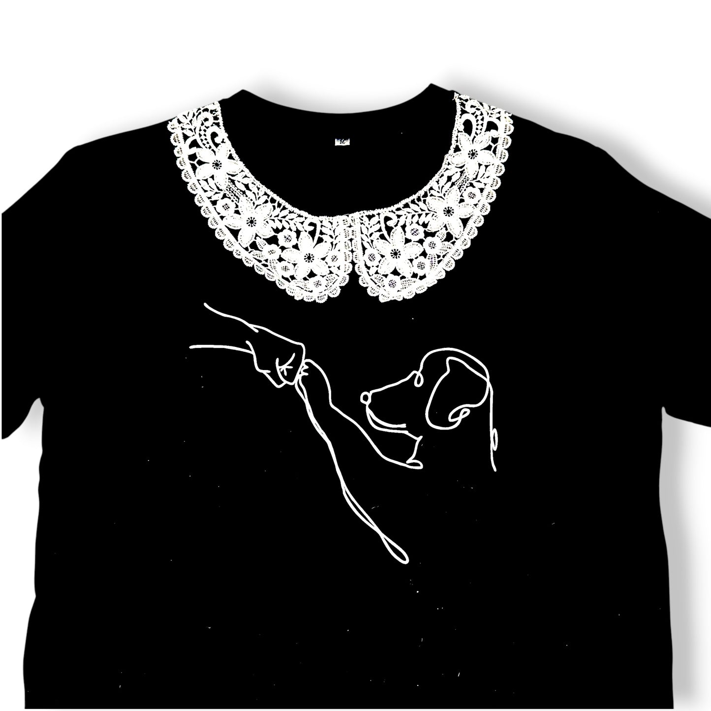 Power of the Paw Tee with Lace Collar