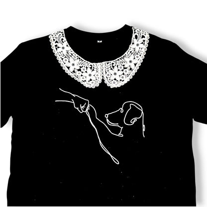 Power of the Paw Tee with Lace Collar