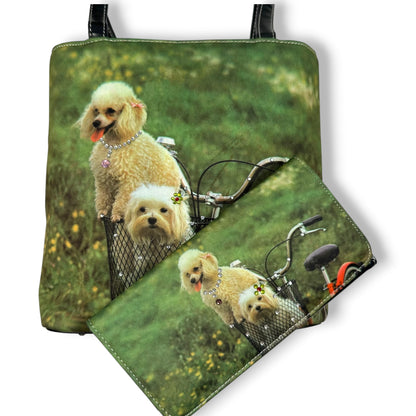 Poodle Playfulness Purse & Wallet Set