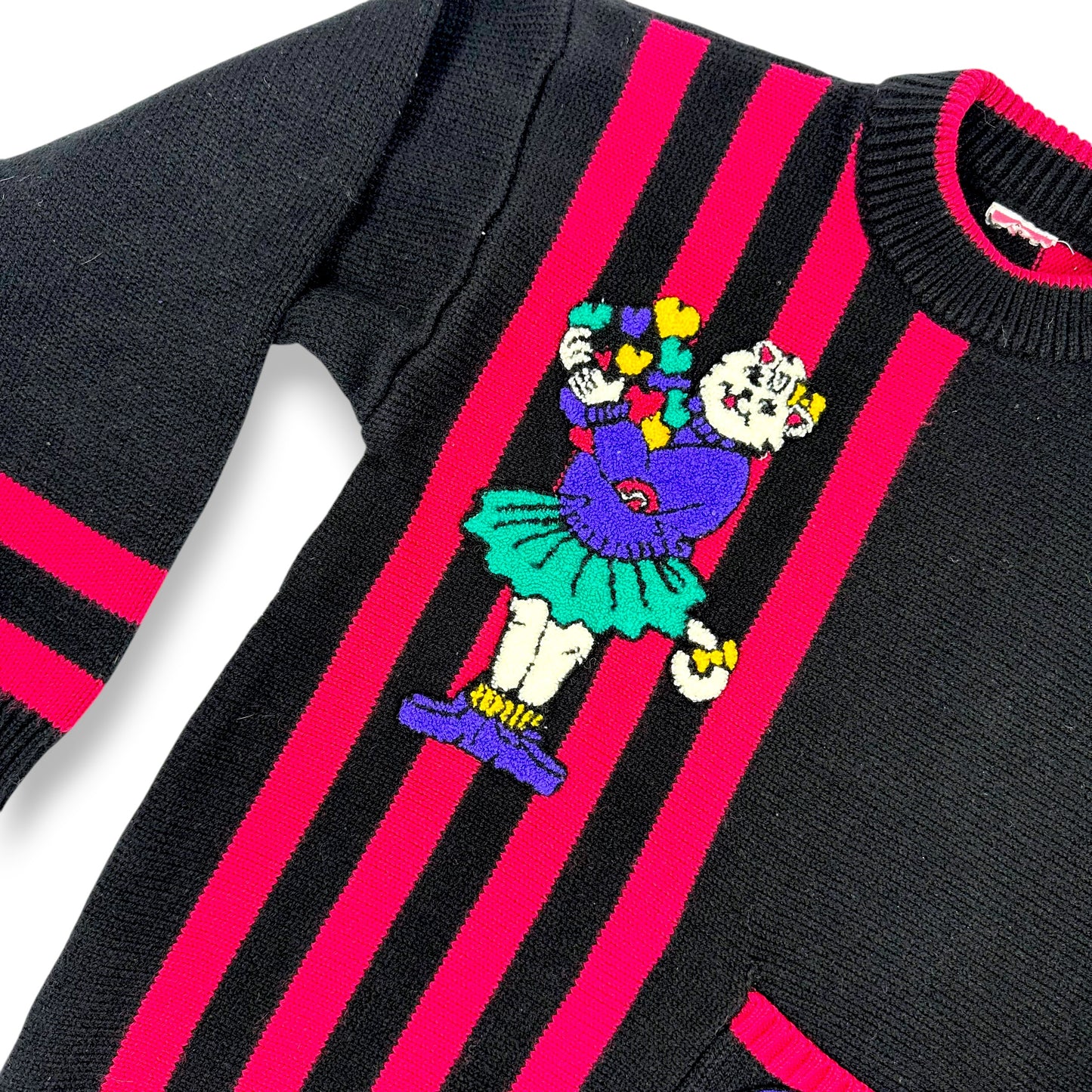 Vintage 80’s Bright Cat Sweater