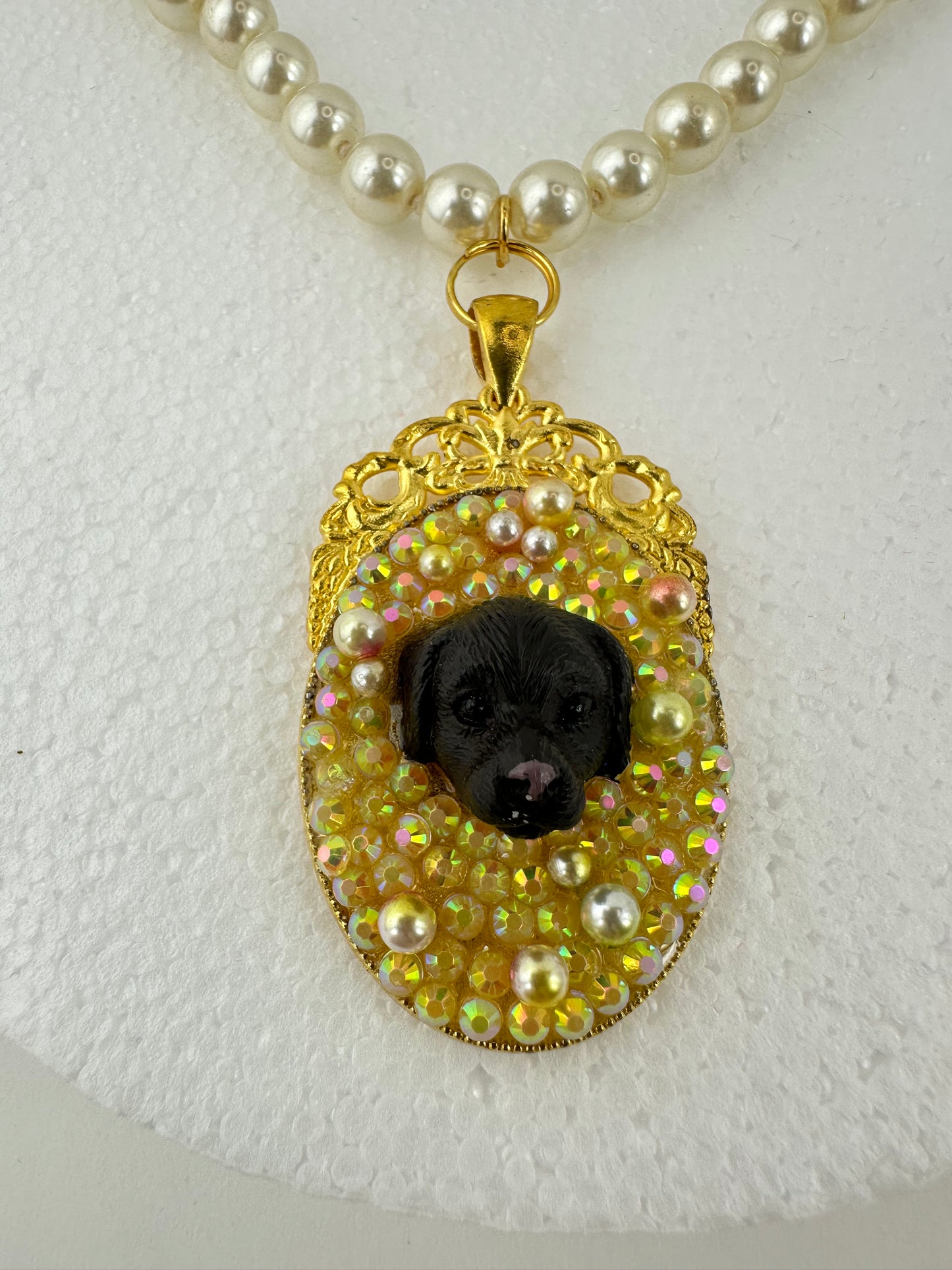 Love is a Labrador Pearl Necklace