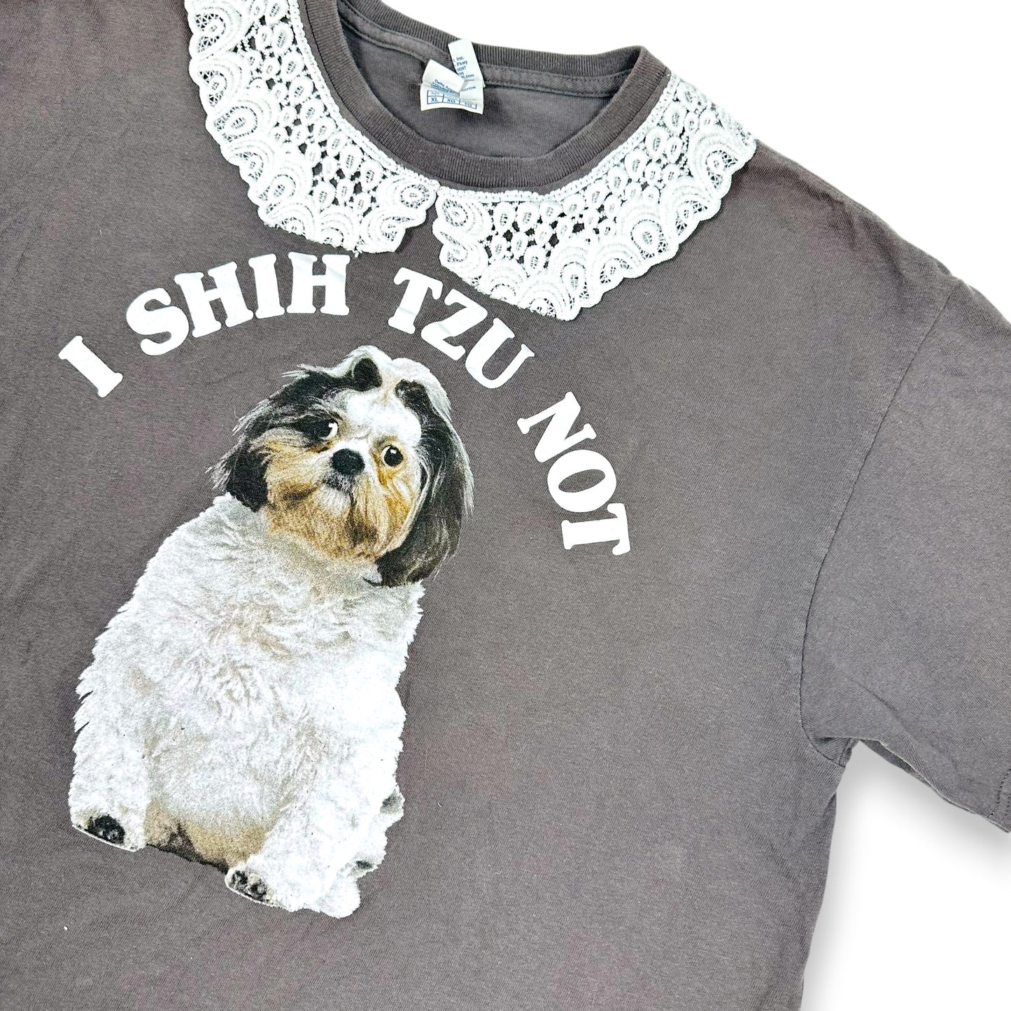 I Shih Tzu Not Tee with Lace Collar
