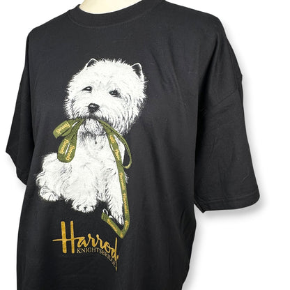 Vintage Harrod’s Scottish Terrier Black Tee with Tags
