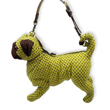 Vintage Fuzzy Nation Pug Purse