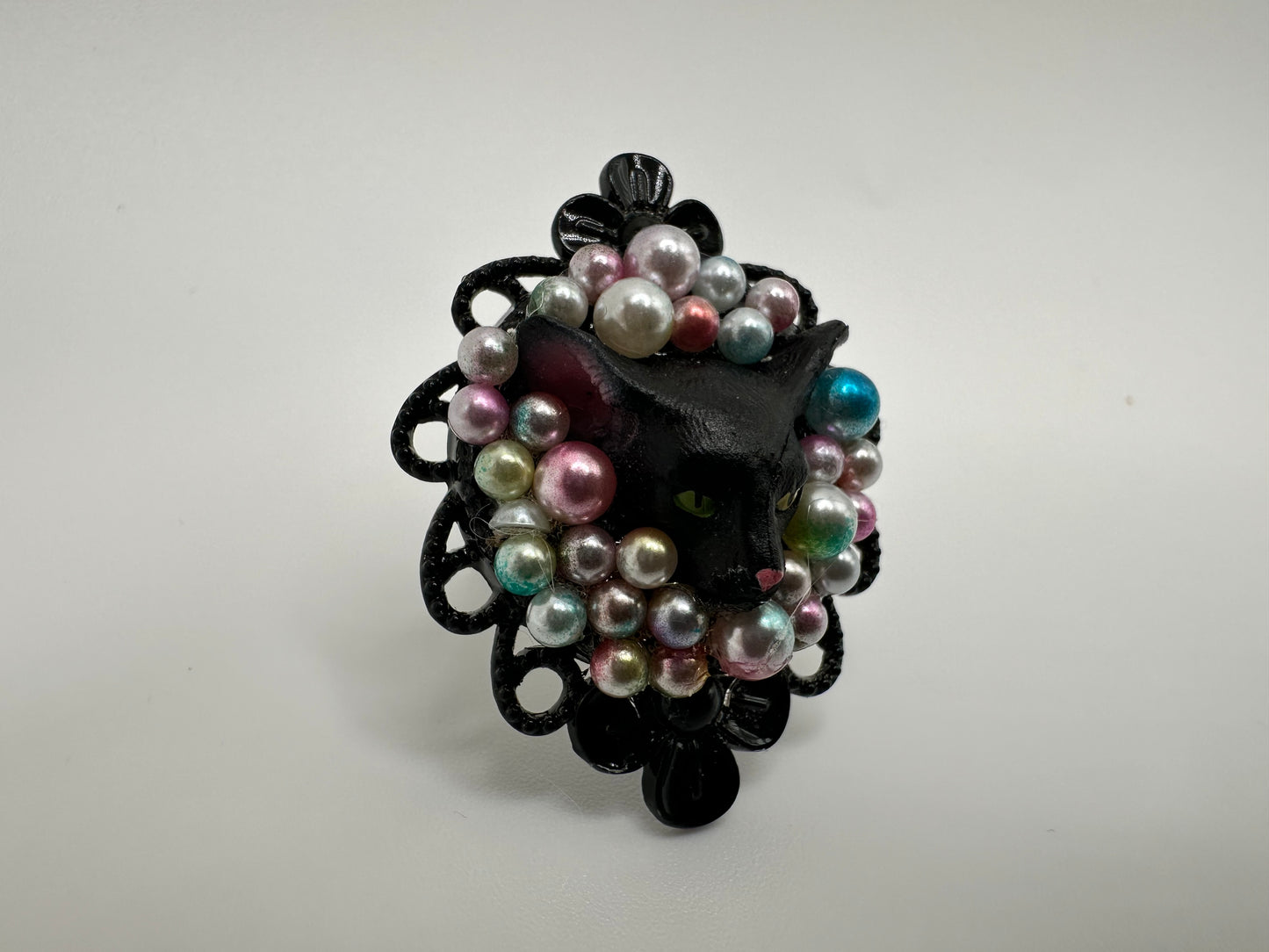 Pastel Palooza Black Cat Renaissance Ring