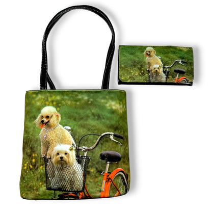 Poodle Playfulness Purse & Wallet Set