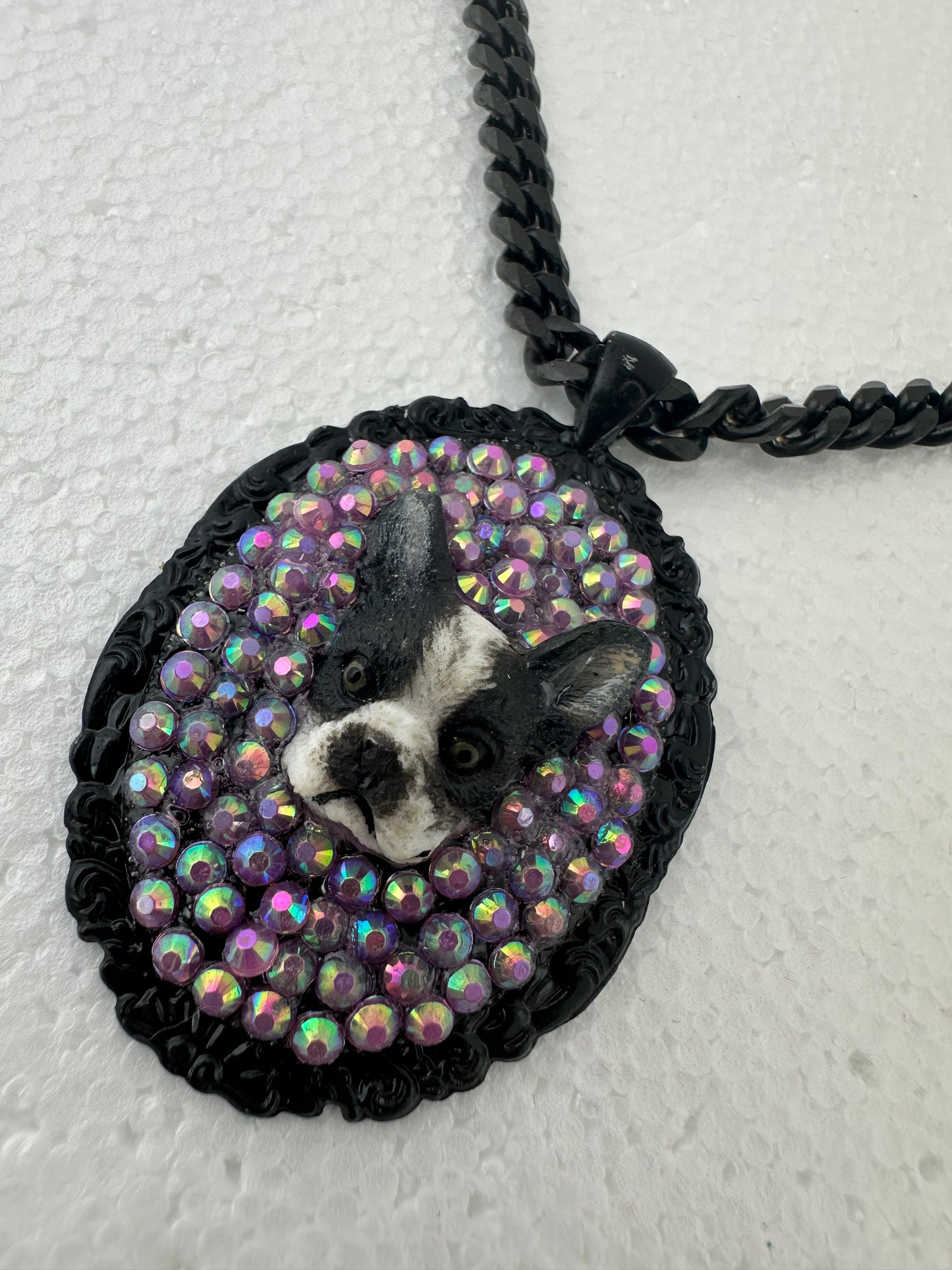 Purple n' Punk French Bulldog Neecklace