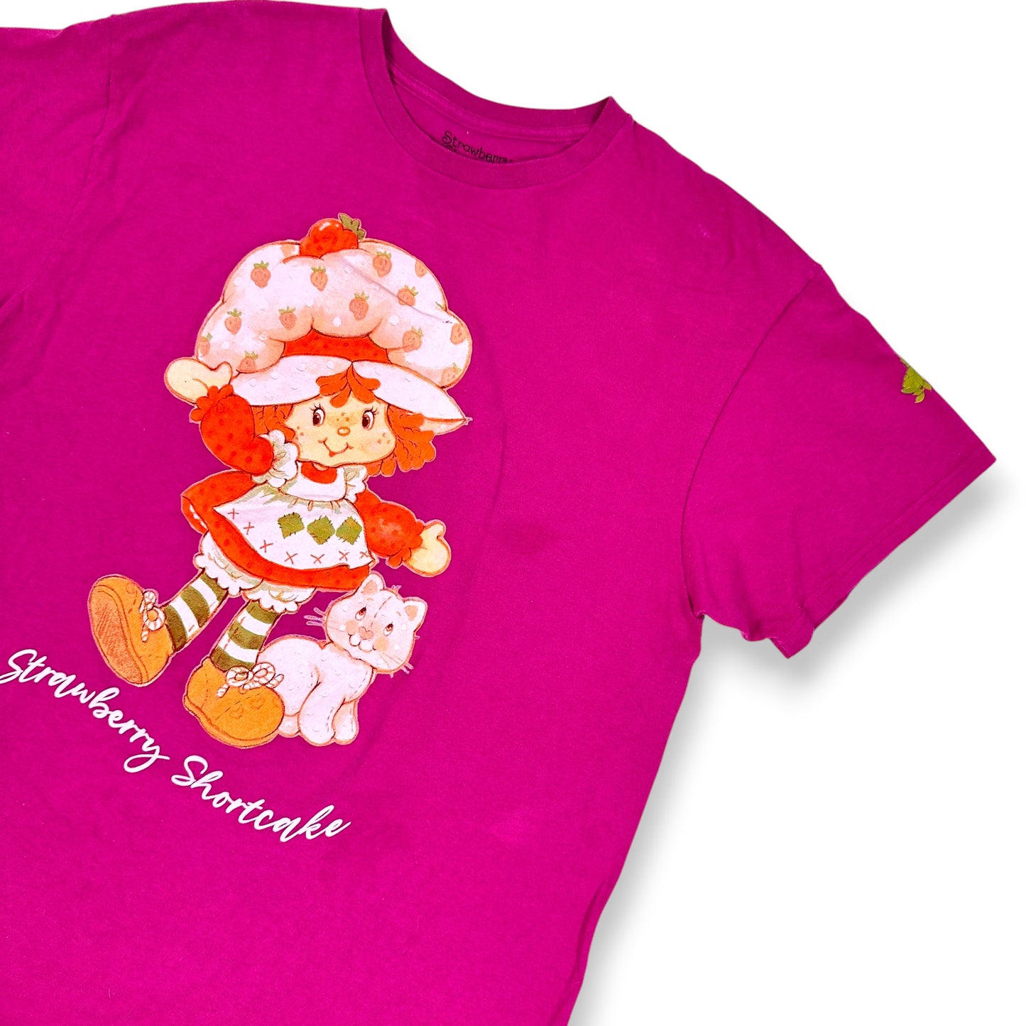 Strawberry Shortcake & Custard the Cat Pink Tee