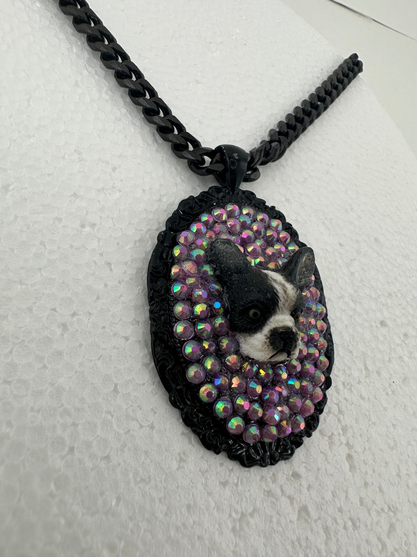 Purple n' Punk French Bulldog Neecklace