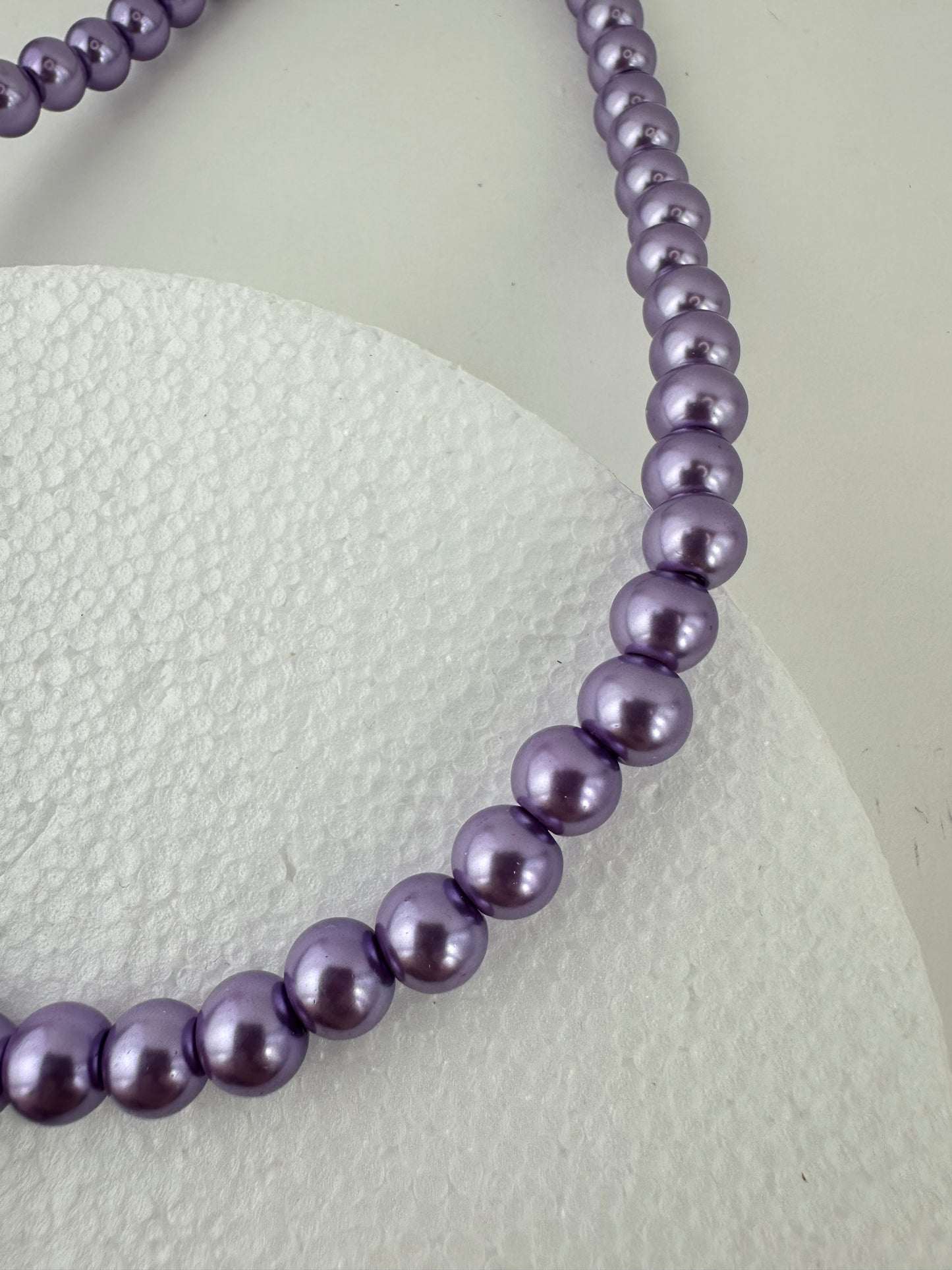 Golden Retriever in a Purple Haze Pearl Necklace