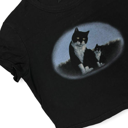 Tuxedo Cat Cropped Tee